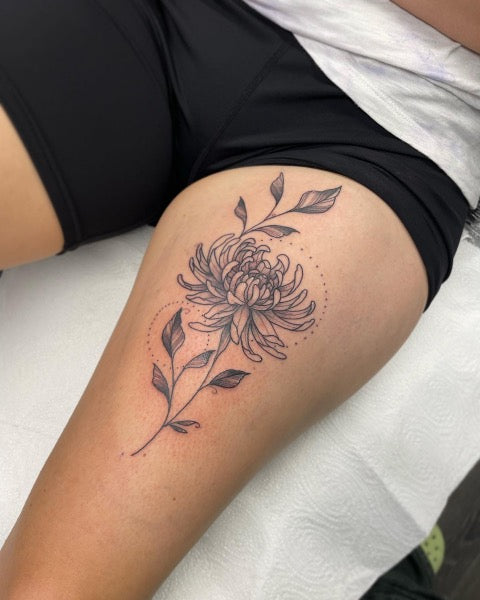 Simple Chrysanthemum Tattoo