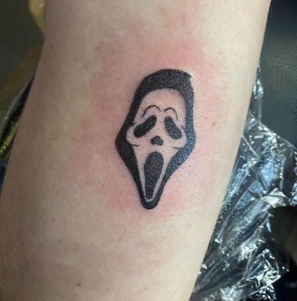 Ghost face tattoo by Billy at iimmerse tattoo Brisbane Australia  r tattoos