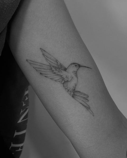 Simple Hummingbird Tattoo