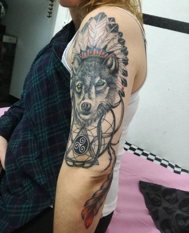 Top more than 77 dream catcher with wolves tattoo best  thtantai2