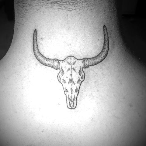 Small Bull Skull Tattoo