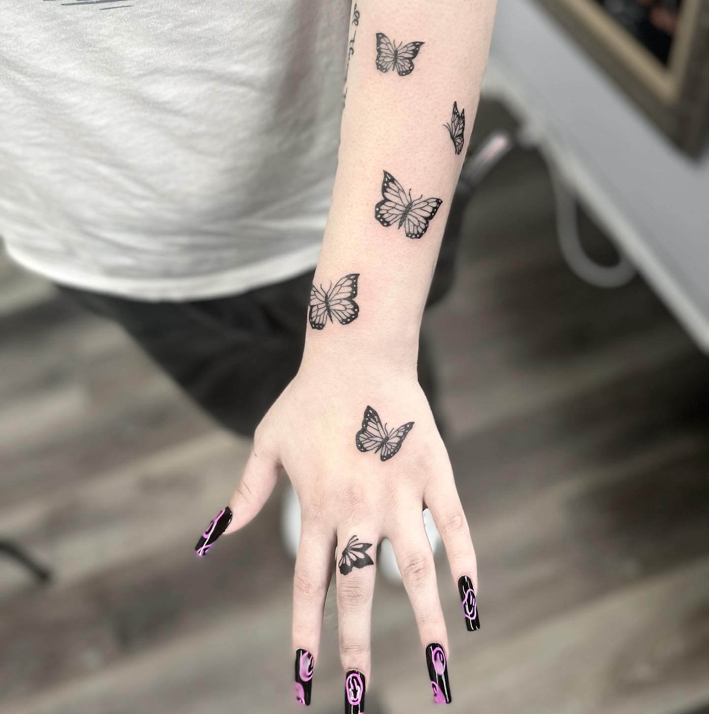 Butterfly hand tattoo  Hand tattoos Butterfly hand tattoo Small wrist  tattoos
