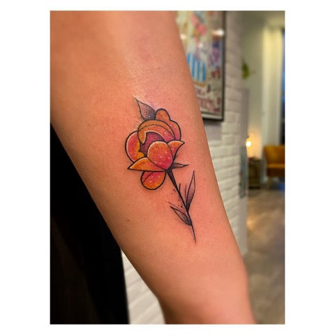 Small Peony Tattoo