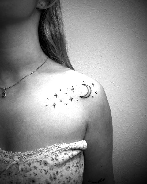 Star Collar Bone Tattoos