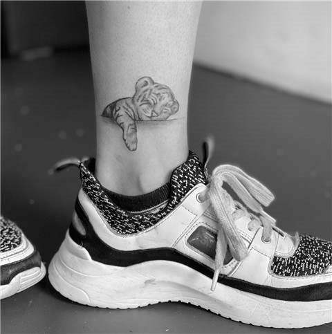 Tiger Ankle Tattoo
