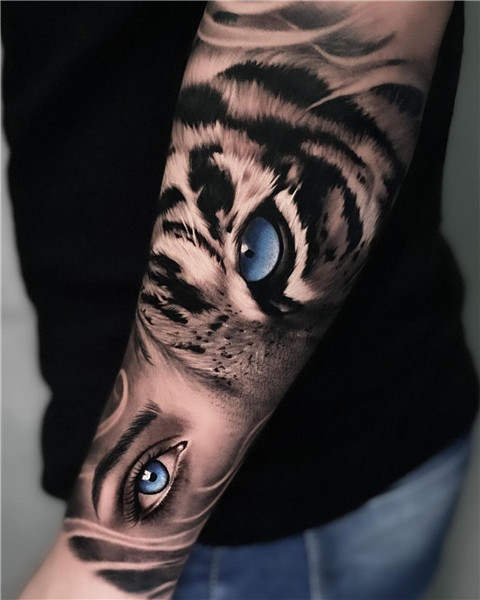 Tattoo uploaded by Cloud Serpent Studios  Tiger forearm sleeve done by  Hosung Hwang  Tattoodo