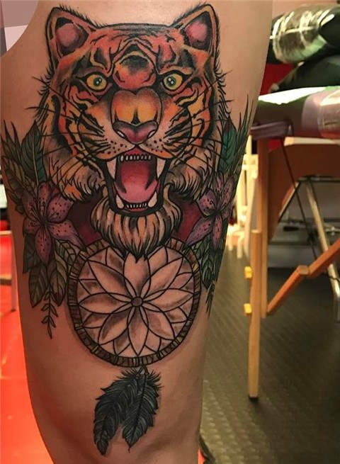 Tiger Dreamcatcher Tattoo