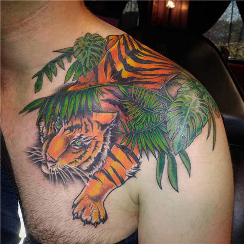 Tiger Shoulder Tattoo