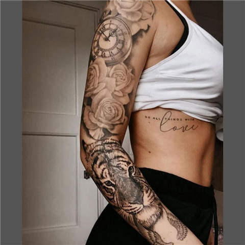 Tiger Sleeve Tattoo