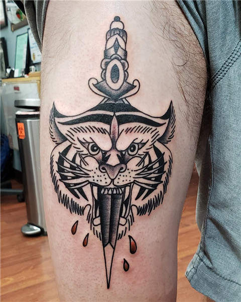 Tiger and Dagger Tattoo