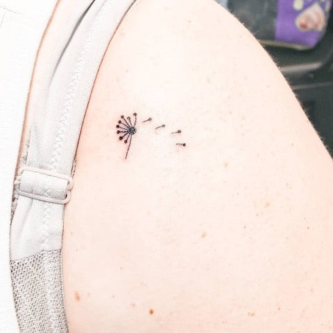 Tiny Dandelion Tattoo