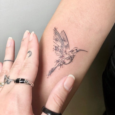 Tiny Hummingbird Tattoo