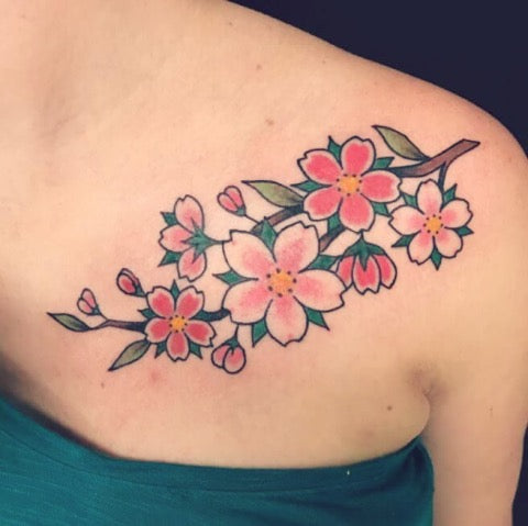 Traditional Cherry Blossom Tattoo