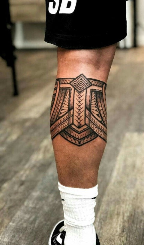 Tribal Leg Tattoo