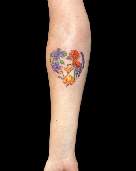 Watercolor Lavender Tattoo