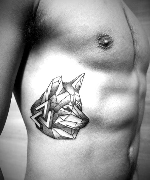 Wolf Rib Tattoo