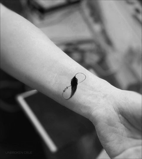 Women's Infinity Feather Tattoo