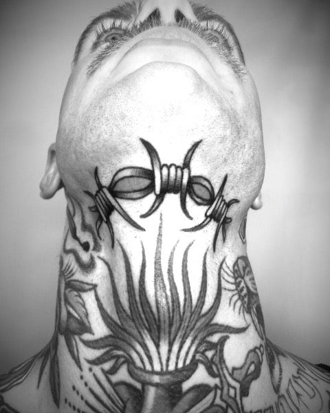 Barbed Wire Neck Tattoo