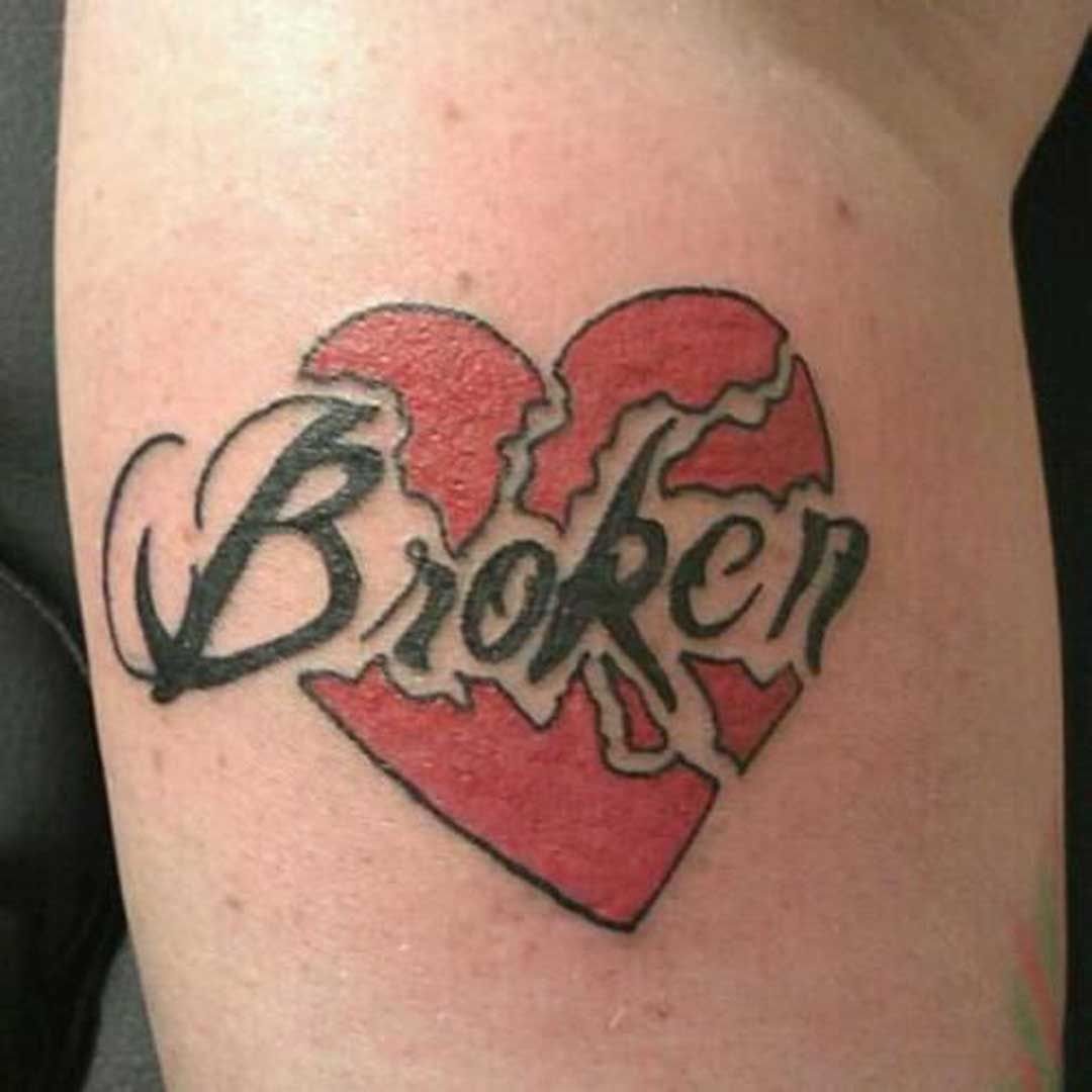 The Eagle Tattoos Studio   NEVER FORGET  name with broken heart tattoo  done by SHUBHAM SONI tattooistshubhu at THE EAGLE TATTOOS  theeagletattoos in bundi rajasthan INDIA  Thanks for your