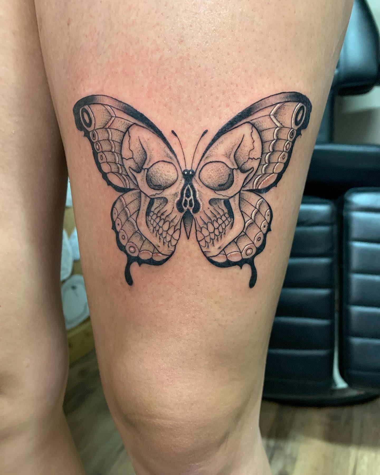 Zebra Tattooz on Twitter skull butterfly tattoo by Cliff   zebratattooz zebratattoozstreetsboro tattoos butterflytattoo  skulltattoo butterflyskulltattoo butterflyskull thightattoo  girlswithtattoos tattoedgirl tattooedgirls aesthetic 