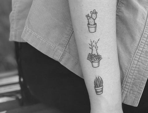 Succulent and Cactus Floral clipart  Succulent tattoo Cactus tattoo Cactus  tattoo small