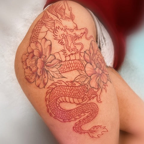 40 Amazing Red Dragon Tattoo Design Ideas 2023 Updated  Saved Tattoo