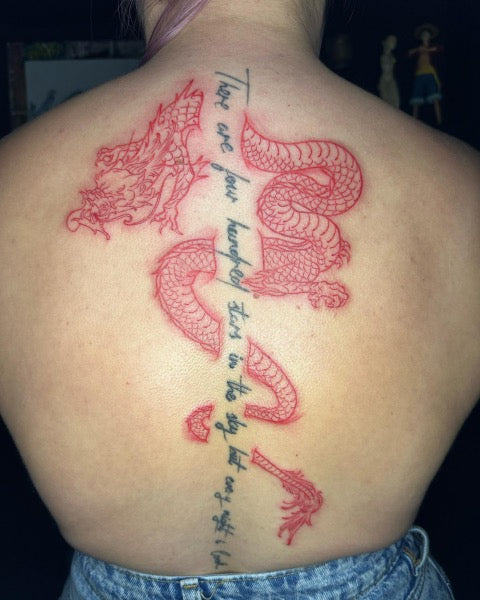 red dragon back tattooTikTok Search