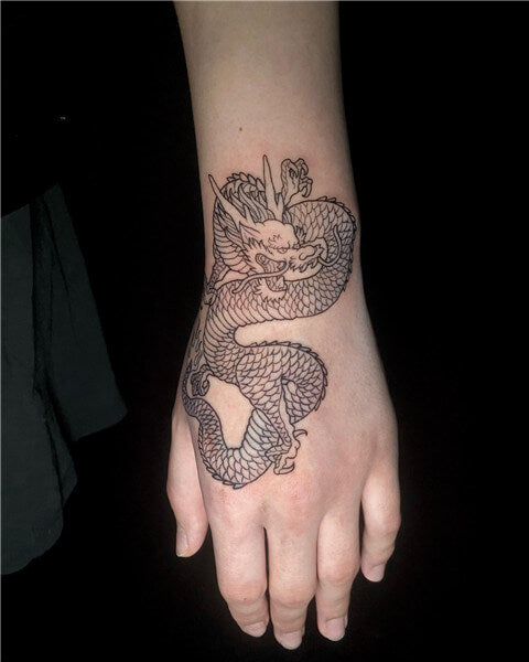 dragon hand tattoo