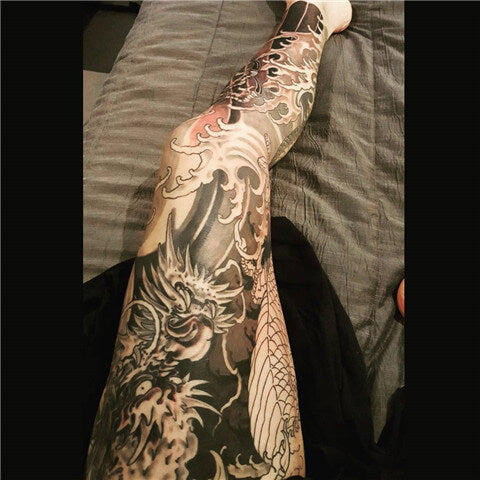 dragon leg tattoo