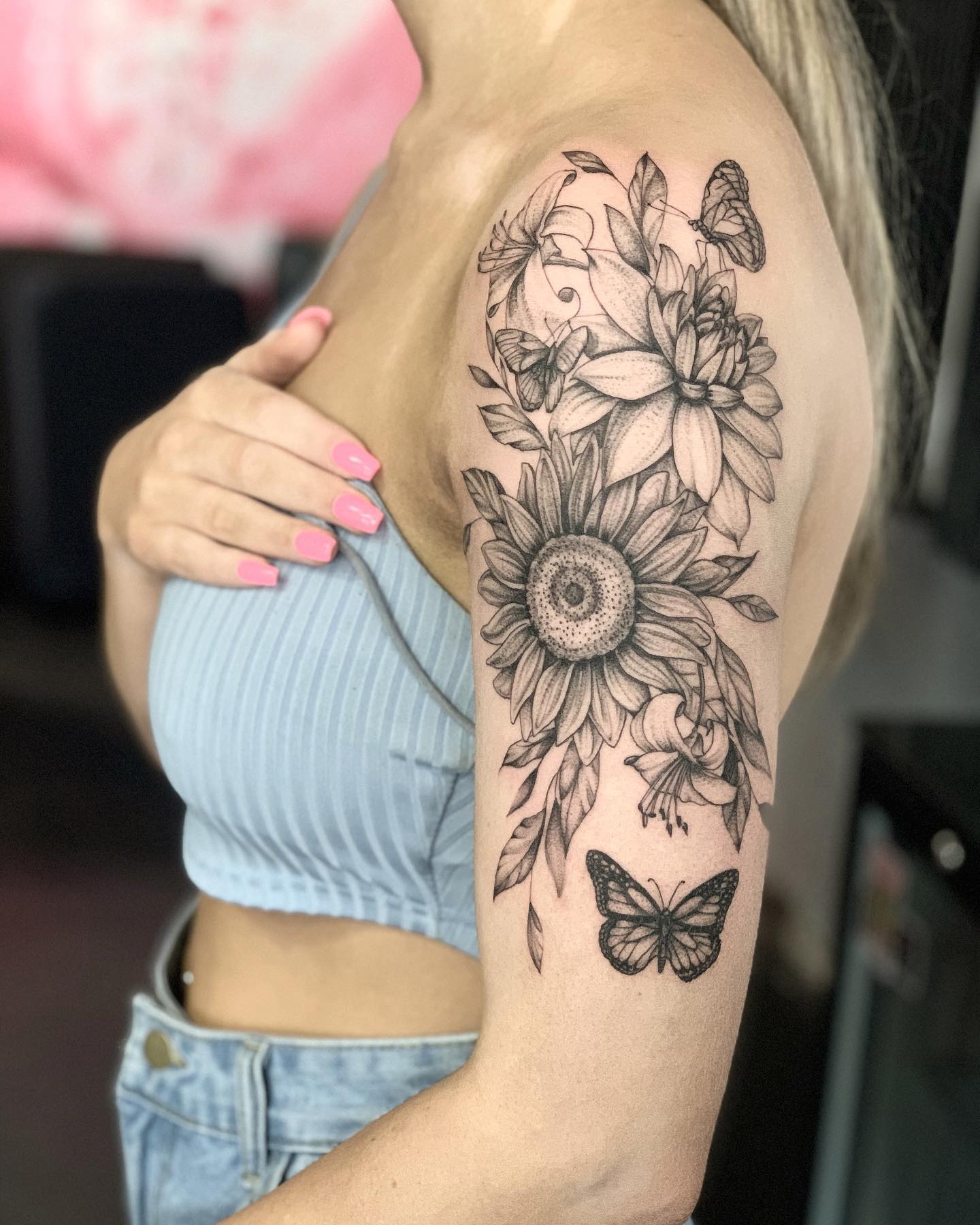 flower sleeve tattoos designs