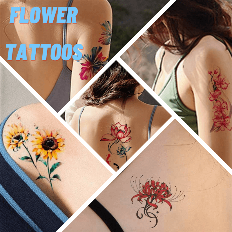 Flower Temporary Tattoos