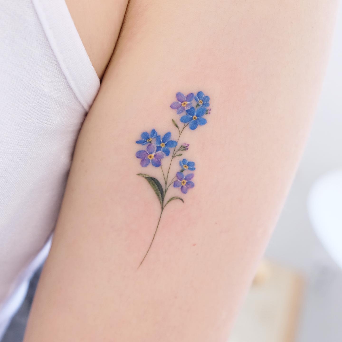 Forget me not matching tattoo for brothers and Mom Details in comments   rTattooDesigns