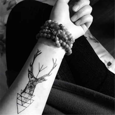 Geometric Deer Tattoo