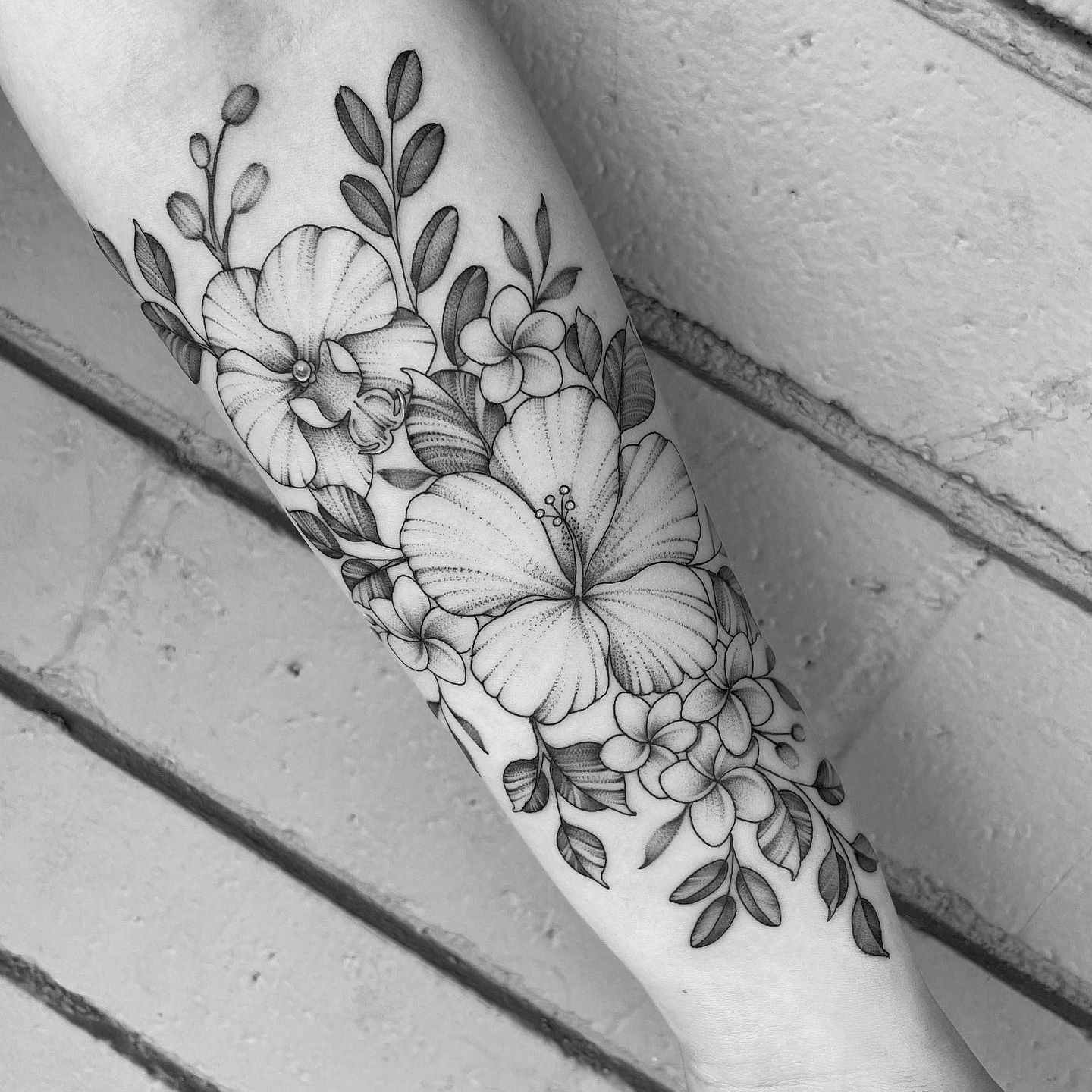 Arm Flowers Tattoo  InkStyleMag