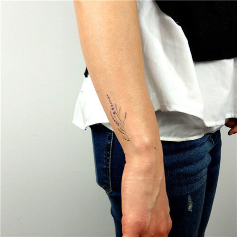 Lavender Wrist Tattoo