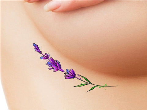 Lavender Tattoo Sideboob