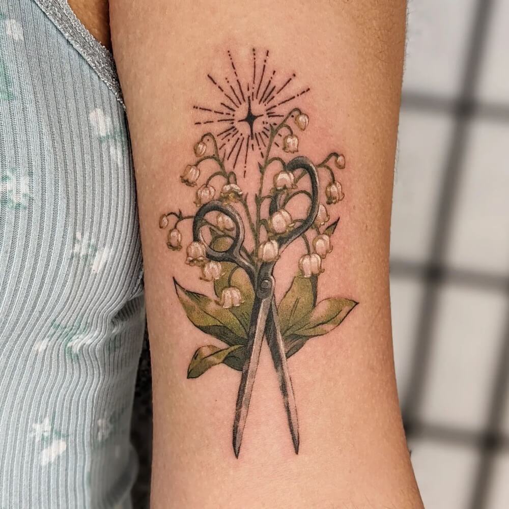Lily of the Valley Bouquet Tattoo