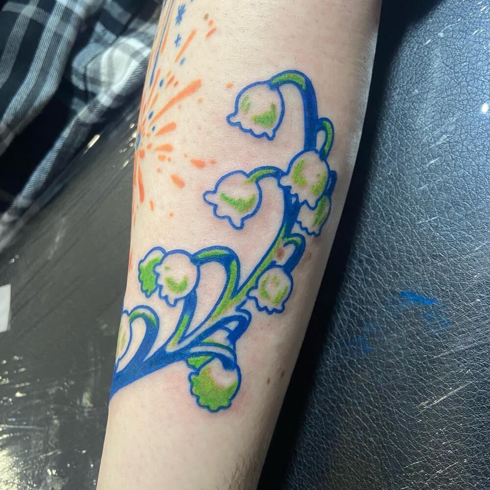 lily of the valley tattoo watercolor
