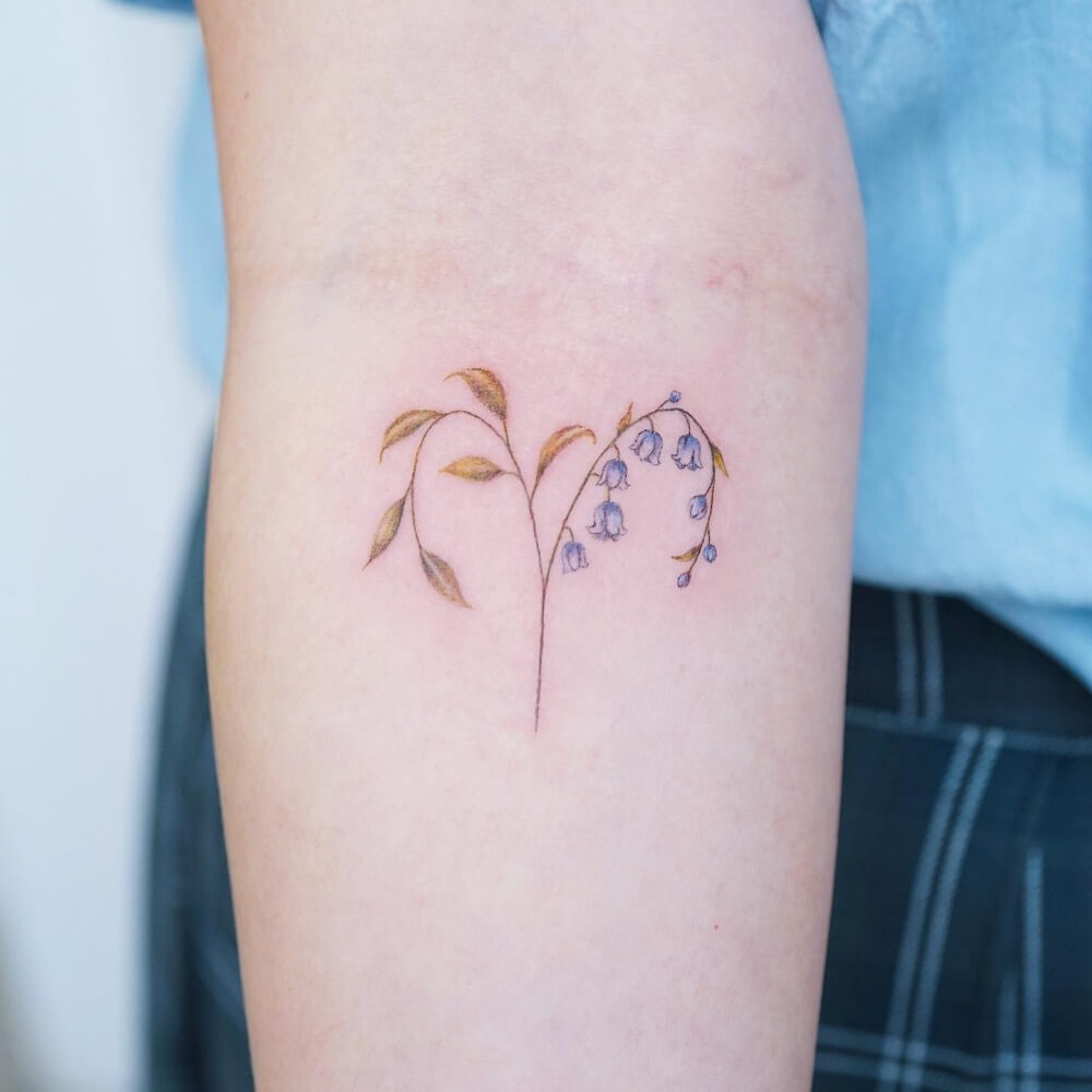 lily of the valley tattoo watercolor