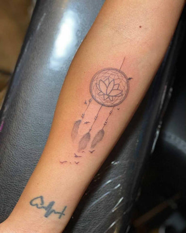 lotus dream catcher tattoo