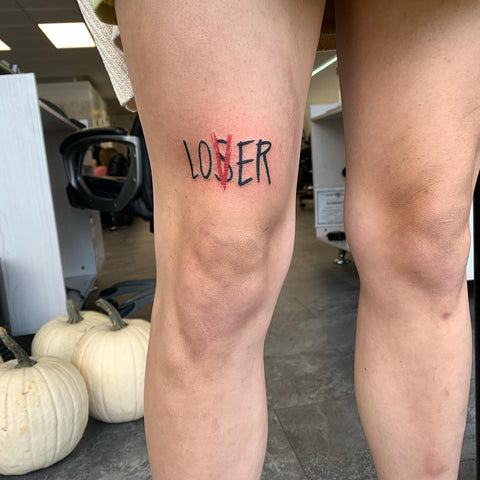 E D W A R T tattoo - Not a Loser ✖️ Just a Lover❤️ (Rose Healed) Don at  @colorstattoomilano #edwart #tattoo #customlettering #loser #lover #heart  #facetattoo | Facebook