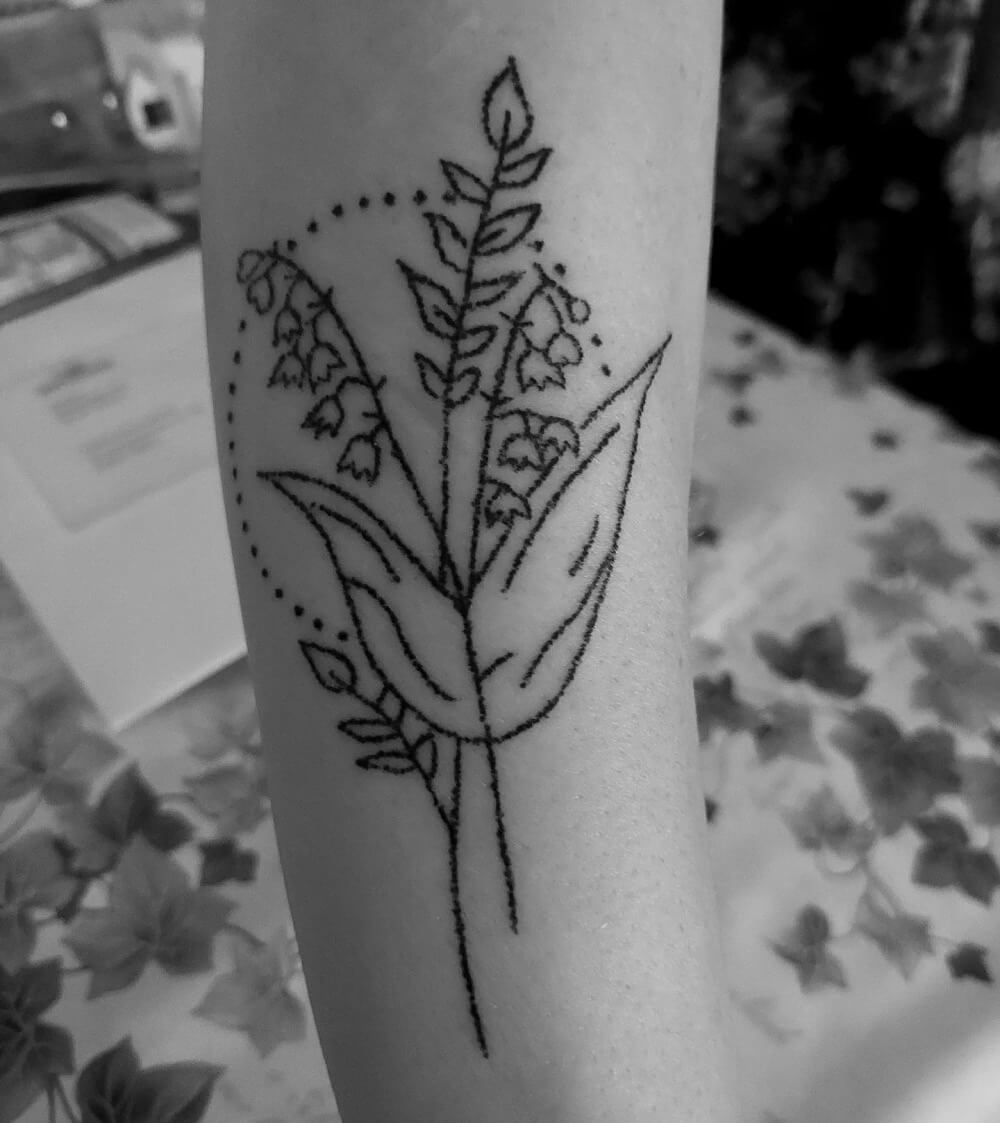 Minimalist Lily of the Valley Tattoo