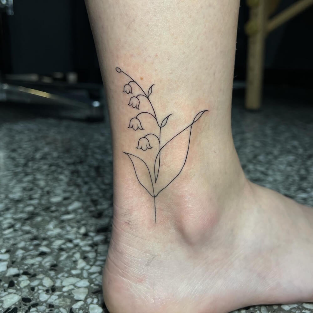 Minimalist Lily of the Valley Tattoo