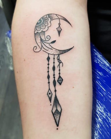 moon dream catcher tattoo