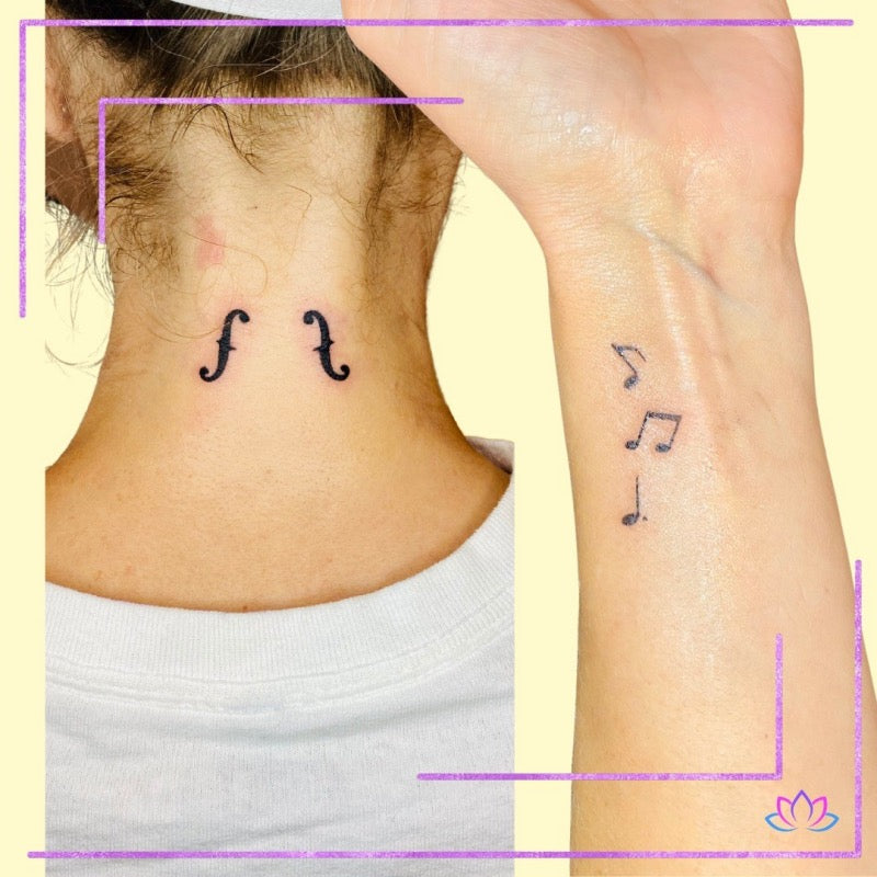 music note tattoos on wrist