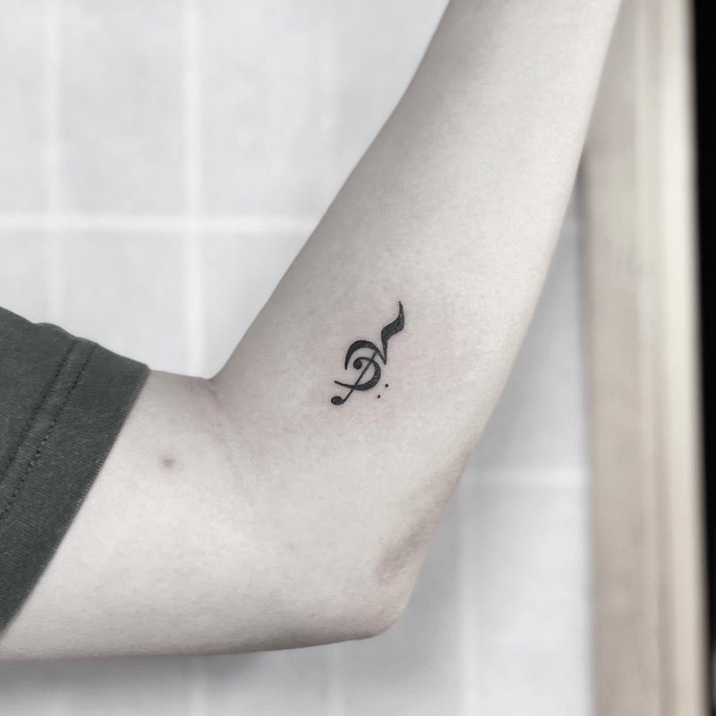 83 Awesome Treble Clef Tattoo Designs for Men [2024 Guide] | Treble clef  tattoo, Tattoo designs men, Neck tattoo for guys