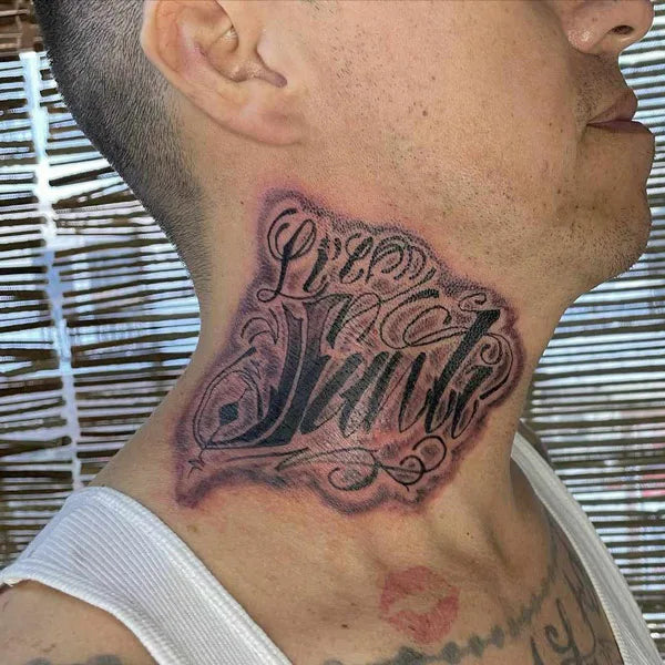 Neck Tattoos with Names