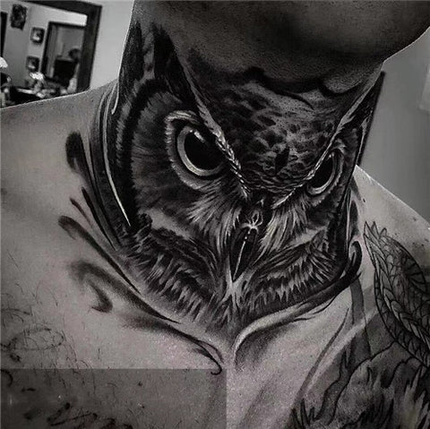 Greek Evil eye tattoo inside owl  Tatuagem olho grego Tatuagem olho  Tatuagem de coruja