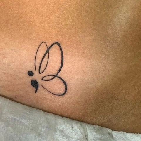 Finding Hope  Butterfly wrist tattoo Semicolon butterfly tattoo Tattoos