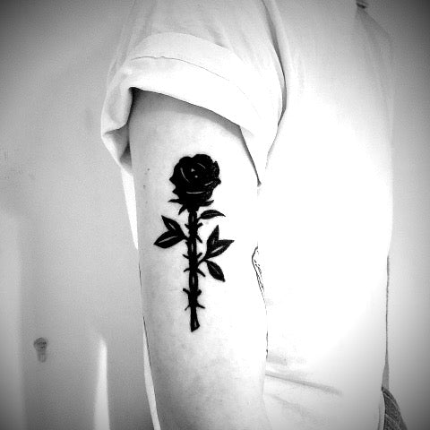 Barbed Wire Rose Tattoo